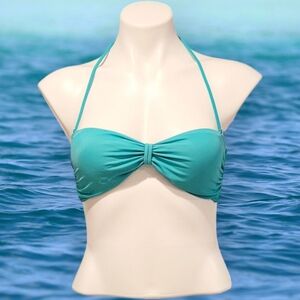 Victoria's Secret Vintage Y2K Womens M Aqua Bandeau Bikini Swim Top
